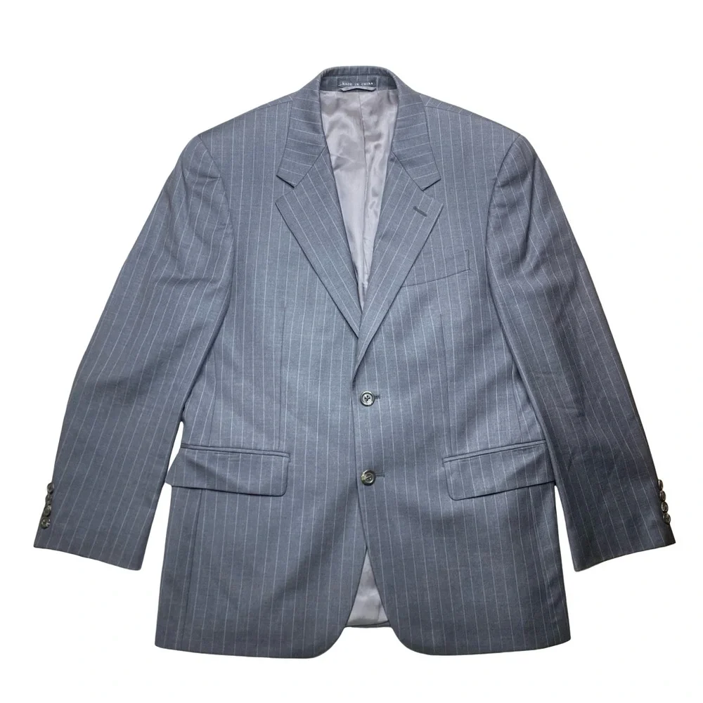 Men’s Lauren‎ Ralph Lauren Charcoal Pinstripe Suit Blazer Coat 38S